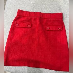 Loft red mini skirt
